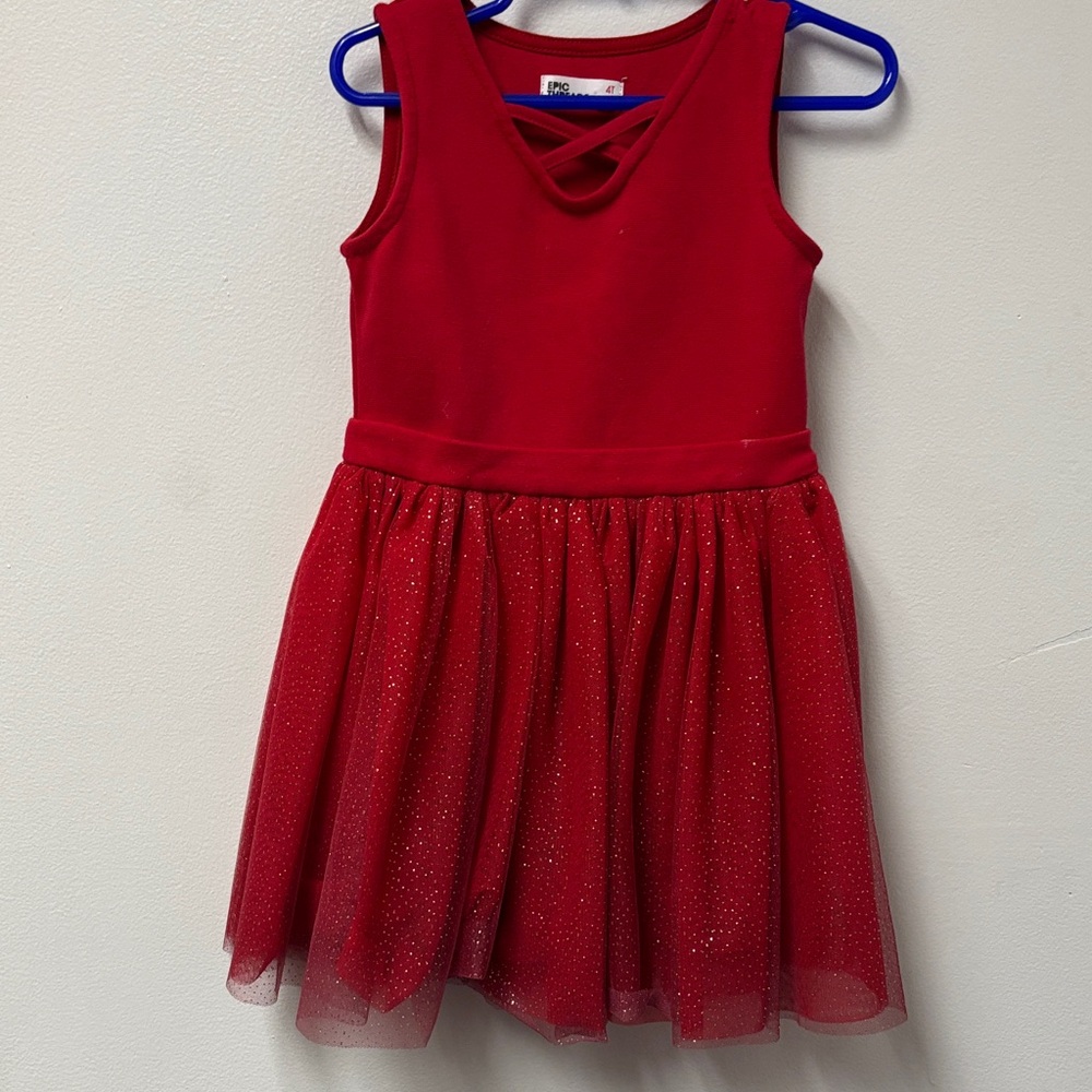 Epic Threads Red Sparkle Kids Dress